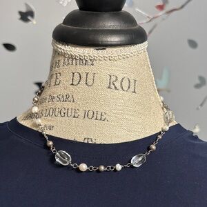 Silpada Silver and Clear Bead Necklace